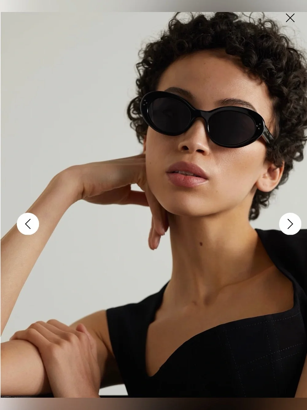 CELINE EYEWEAR Oval-frame acetate sunglasses